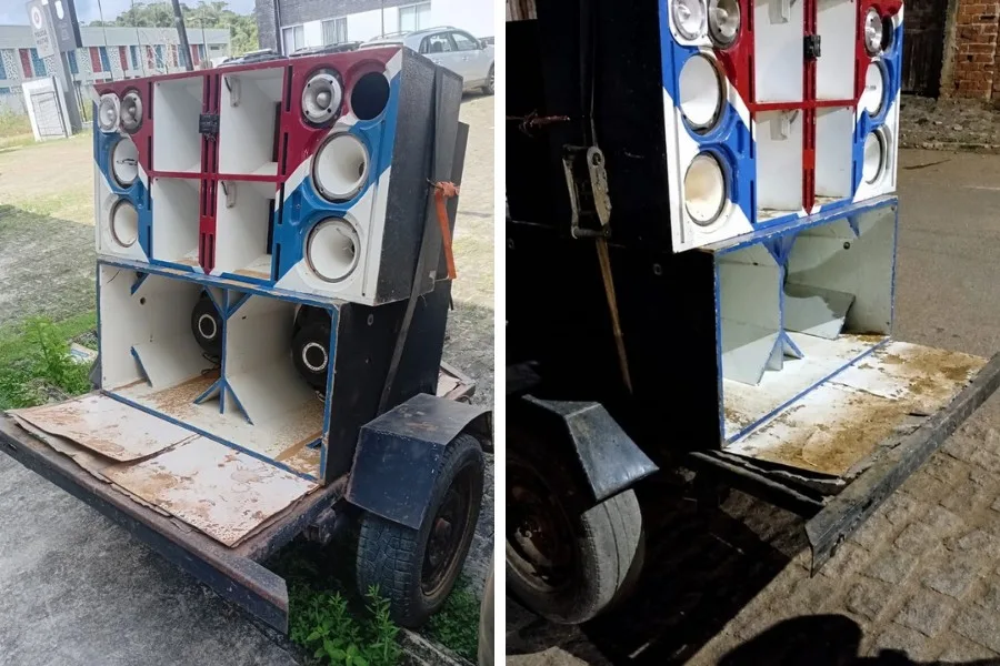 POLÍCIA APREENDE PAREDÃO APÓS DENÚNCIAS DE SOM ALTO NA ZONA RURAL DE JAGUARIPE