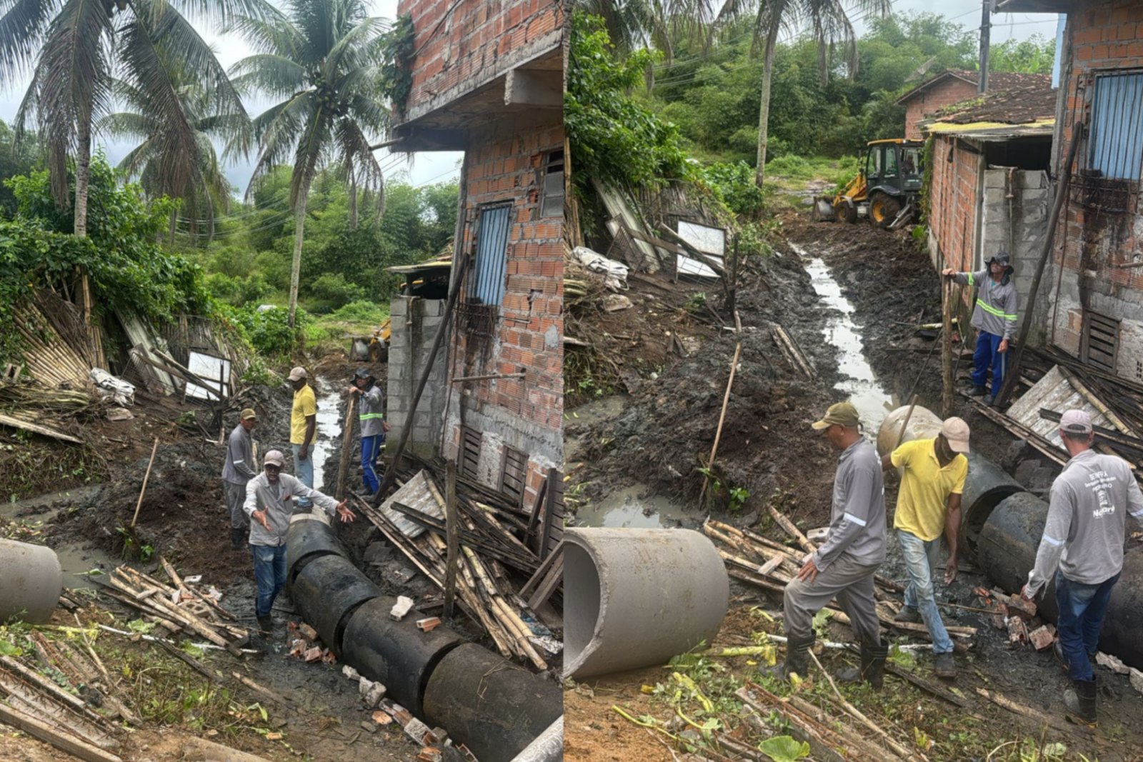 PREFEITURA DE NAZARÉ REALIZA OBRA DE ESGOTAMENTO SANITÁRIO NA VOLTA DO TANQUE